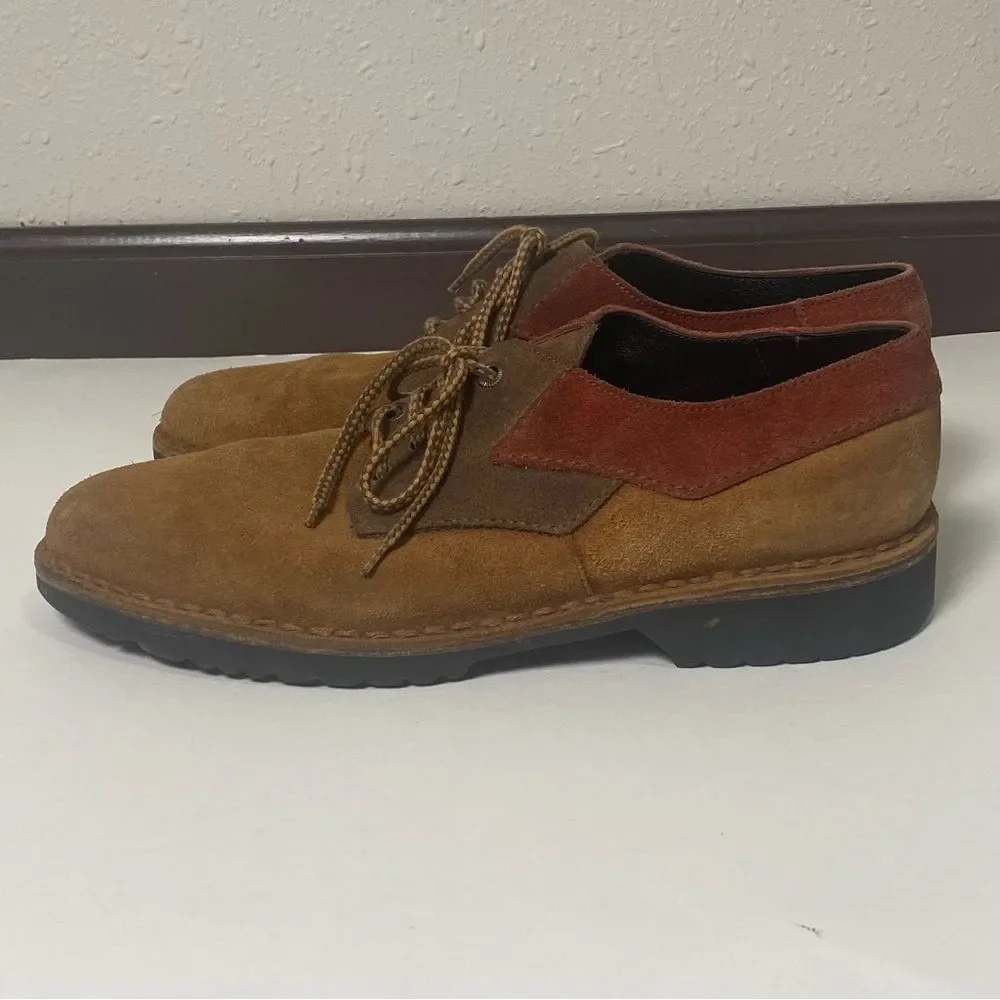 Rivers Australian Air Force Rocker Sole Suede Leather Oxford Shoes Men's Size 10